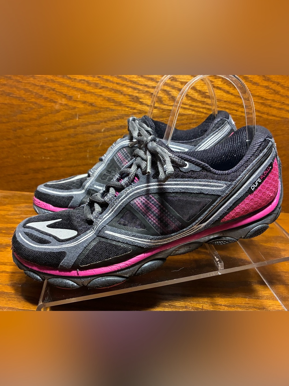 Brooks PureFlow 3 Running Shoes Black Pink Women’s 7.5 - Picture 3 of 12